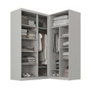 Ver imagem 5 de Guarda-Roupa Planejado de Canto 2 Peças 2 Portas com 2 Portas de Correr Jade CabeCasa MadeiraOriginals Cinza/Urbano