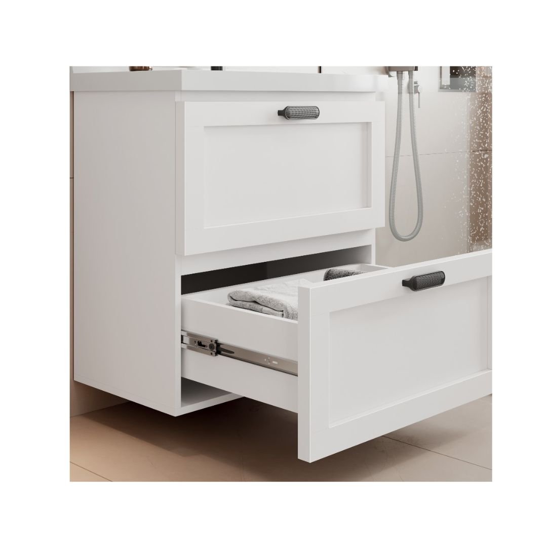 Ver imagem 5 de Kit Armario Banheiro C/bancada Sintética Provençal 66 Branco