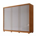 Ver imagem 2 de Guarda Roupa Casal Connor Mdf 3 Portas 2 Gavetas com Pés Moderna Mobília