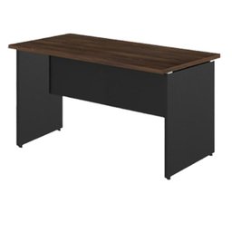 Mesa de Escritório 1,40×0,60m Sem Gavetas 25MM – PRIMA – NOGAL MÁLAGA/PRETA - 1 Mesa de Escritório 1,40×0,60m Sem Gavetas 25MM – PRIMA – NOGAL MÁLAGA/PRETA - 1