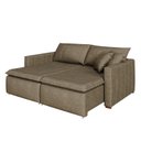 Ver imagem 2 de Sofá Cama Retrátil em Madeira Eucalipto e Veludo 210cm Uruguai