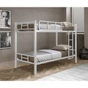 Ver imagem 1 de Beliche de Ferro Estilo Industrial Brasil com Escada e Grade de Proteção - Branco