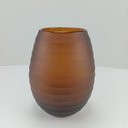 Ver imagem 2 de Vaso Decorativo Enfeite 22x17x17cm Vidro Âmbar Sanvalero
