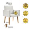 Kit 06 Poltronas Decorativa Recepção Oferta Balaqui Linho Cor:linho Bege - 2