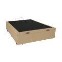 Ver imagem 1 de Cama Box Casal Baú Suede Bege 138x188x35 - Fábrica de Tudo
