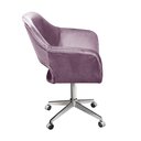 Ver imagem 2 de Cadeira Para Escritório E Home Office Zara Base Giratória - Veludo Roxo