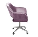 Ver imagem 2 de Cadeira Para Escritório E Home Office Zara Base Giratória - Veludo Roxo