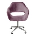 Ver imagem 1 de Cadeira Para Escritório E Home Office Zara Base Giratória - Veludo Roxo