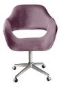 Ver imagem 1 de Cadeira Para Escritório E Home Office Zara Base Giratória - Veludo Roxo