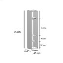 Ver imagem 3 de Guarda-roupa Modulado 1 Porta com Espelho sem Gavetas 45cm 100% MDF