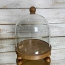 Ver imagem 1 de Porta Panetone C/base Madeira e Redoma de Vidro 500g