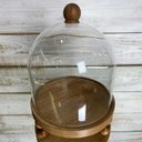 Ver imagem 2 de Porta Panetone C/base Madeira e Redoma de Vidro 500g