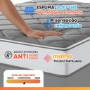Ver imagem 2 de Cama Box Baú Queen Real Max Force Softgel 158x198x68cm - Suporta até 200 kg por Pessoa