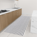 Ver imagem 7 de Tapete Passadeira Cozinha Corredor 2,00m X 0,60m Rústico Elegante Antiderrapante Listrado Preto