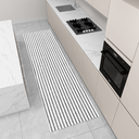 Ver imagem 5 de Tapete Passadeira Cozinha Corredor 2,00m X 0,60m Rústico Elegante Antiderrapante Listrado Preto