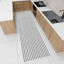 Ver imagem 6 de Tapete Passadeira Cozinha Corredor 2,00m X 0,60m Rústico Elegante Antiderrapante Listrado Preto