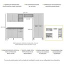 Ver imagem 2 de Cozinha Compacta com Armário e Balcão Xangai Multimóveis VM2840 Branca