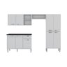 Cozinha Compacta com Armário e Balcão Xangai Multimóveis VM2840 Branca - 5