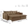 Sofa Cama e Reclinavel Lisboa 2,20m 04 Lugares Mola Ensacada Txr - 3