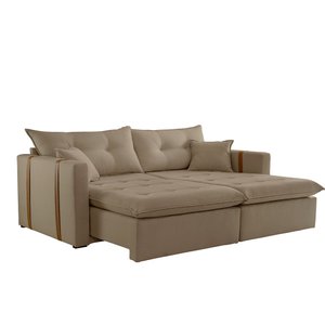 Sofa Cama e Reclinavel Lisboa 2,20m 04 Lugares Mola Ensacada Txr