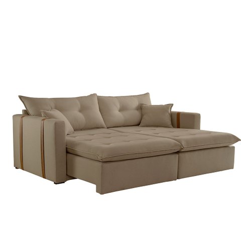 Sofa Cama e Reclinavel Lisboa 2,20m 04 Lugares Mola Ensacada Txr