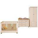 Ver imagem 2 de Quarto de Bebê Completo 1 Berço 1 Cômoda e 1 Guarda Roupa Baby Ananda Casatema MadeiraOriginals Branco/Offwhite/Mel