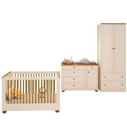 Quarto de Bebê Completo 1 Berço 1 Cômoda e 1 Guarda Roupa 2 Portas Baby Ananda Casatema - 2