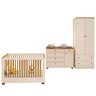 Quarto de Bebê Completo 1 Berço 1 Cômoda e 1 Guarda Roupa 2 Portas Baby Ananda Casatema - 2