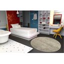 Ver imagem 2 de Tapete Redondo 2,00m Quarto Sala Escritório Pelo Macio.:areia