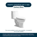 Ver imagem 4 de Assento Sanitario Poliester Century Branco para vaso Deca