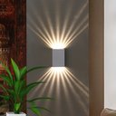 Ver imagem 6 de Kit 2 Arandela 9 Fachos 4w 3000k Ip65 Branco Moderno Bivolt