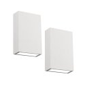 Ver imagem 1 de Kit 2 Arandela 9 Fachos 4w 3000k Ip65 Branco Moderno Bivolt