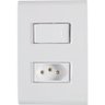 Conjunto 4 X 2 com 1 Interruptor Simples 10a 250v e 1 Tomada 2p+t 20a 250v Liz Branco - Tramontina - 1
