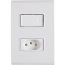 Ver imagem 1 de Conjunto 4 X 2 com 1 Interruptor Simples 10a 250v e 1 Tomada 2p+t 20a 250v Liz Branco - Tramontina