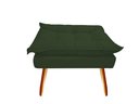 Ver imagem 4 de Kit Namoradeira +1 Puff Puf Decorativo Opala Suede Verde Pés Madeira Ms Decor