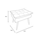 Ver imagem 5 de Kit Namoradeira +1 Puff Puf Decorativo Opala Suede Verde Pés Madeira Ms Decor