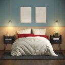 Ver imagem 2 de Kit Com 2 Mesas De Cabeceira Com 1 Gaveta Para Quarto Decorativo Retrô Bill Preto