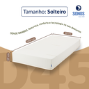 Ver imagem 3 de Colchão Sonos Sense Bamboo Solteiro Ortopédico Espuma D45 88x188x19 a Vácuo