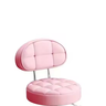04 Cadeiras Mocho Salão de Beleza Rosa Giratória Estofadas - 5