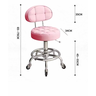 04 Cadeiras Mocho Salão de Beleza Rosa Giratória Estofadas - 9