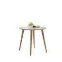 Ver imagem 1 de Mesa Veneza Redonda 90cm Tampo Vidro Off-white - Casa D