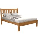 Ver imagem 1 de Cama Casal em Madeira Maciça Cabeceira Ripada 160cm Beatrice B07 Mel - Lyam Decor