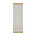 Ver imagem 7 de Guarda-roupa Infantil 62cm 2 Portas e 2 Gavetas Encanto Multimóveis Mp4446 Madeirado/off White