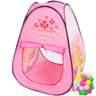 Barraca Infantil Toca Dobrável Menina Princesa Cabana Tenda Rosa 50 Bolinhas Brinqway BW135RS - 1