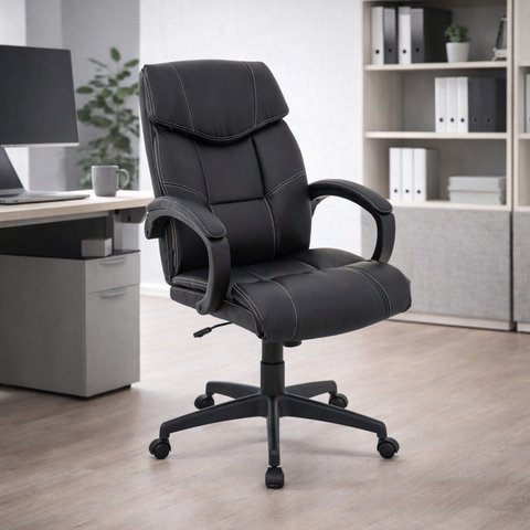 Cadeira para Escritório 120x62cm Cartagena Preto Rivatti