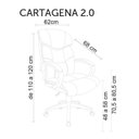 Ver imagem 3 de Cadeira para Escritório 120x62cm Cartagena Preto Rivatti
