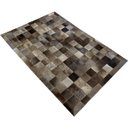 Ver imagem 2 de Tapete De Couro Cinza Rato 1,00x1,50 Com Borda Peça 10x10