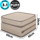 Ver imagem 2 de Puff Multiuso 3 Em 1 Solteiro Espuma Bege BF Colchões