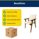 Ver mais imagens de Kit 2 Cadeiras Jantar Madeira Jaque com Braço Cor Off White
