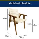 Ver imagem 7 de Kit 2 Cadeiras Jantar Madeira Jaque com Braço Cor Off White